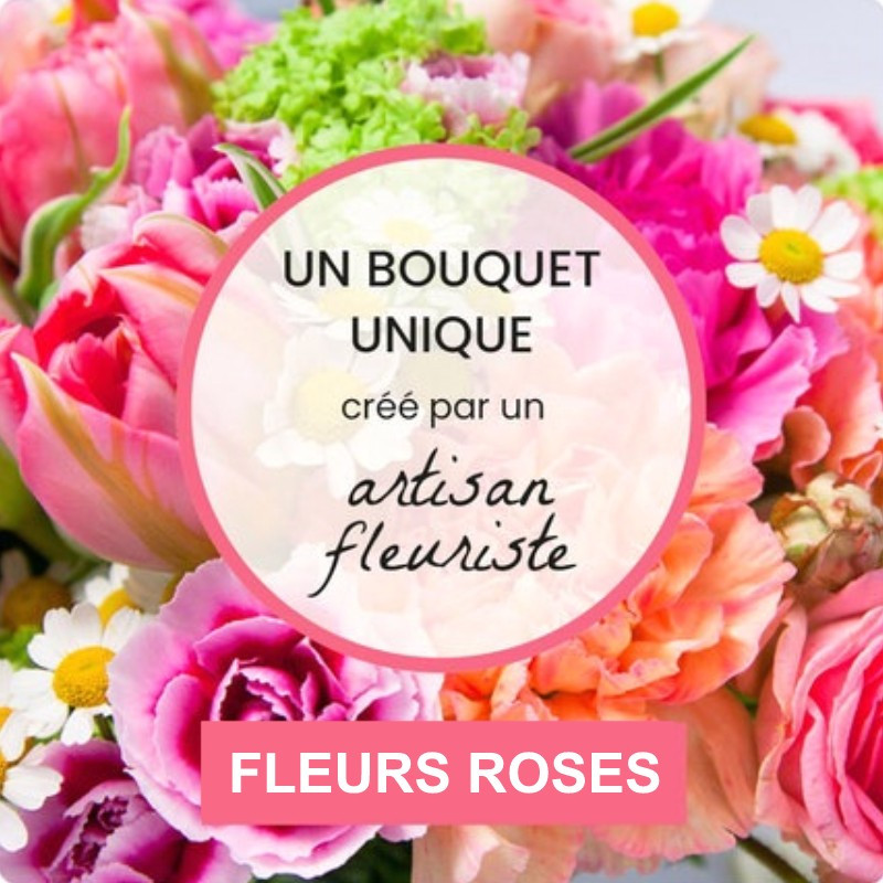 BOUQUET DEUIL ROSE