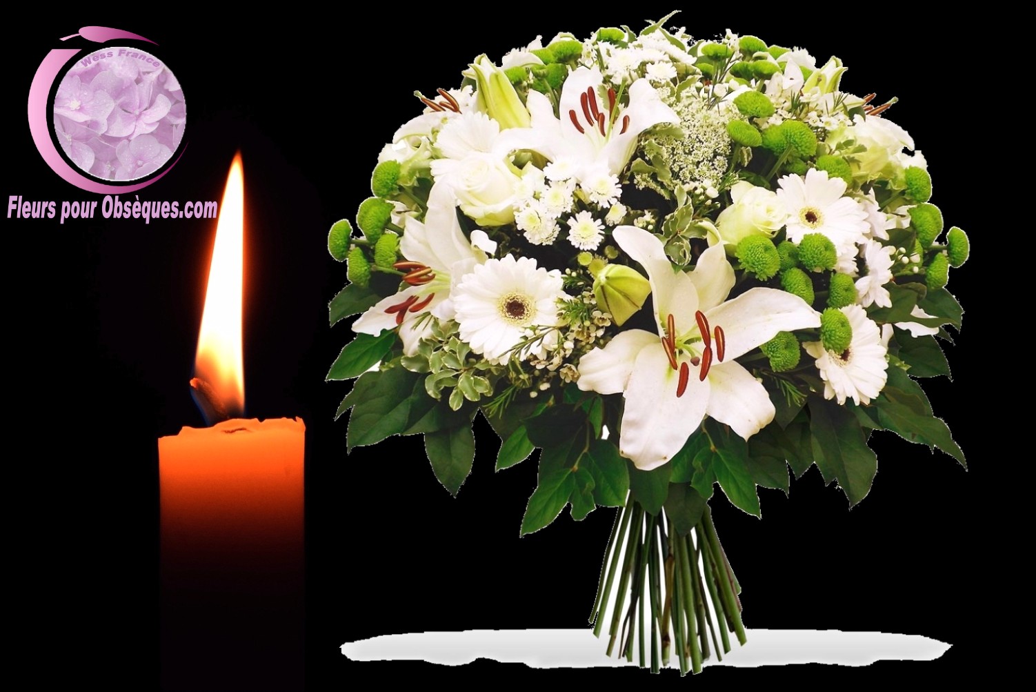 FLEURISTE A LA TOUR-DU-CRIEU 09
 - bouquet de fleurs deuil obsèques enterrement