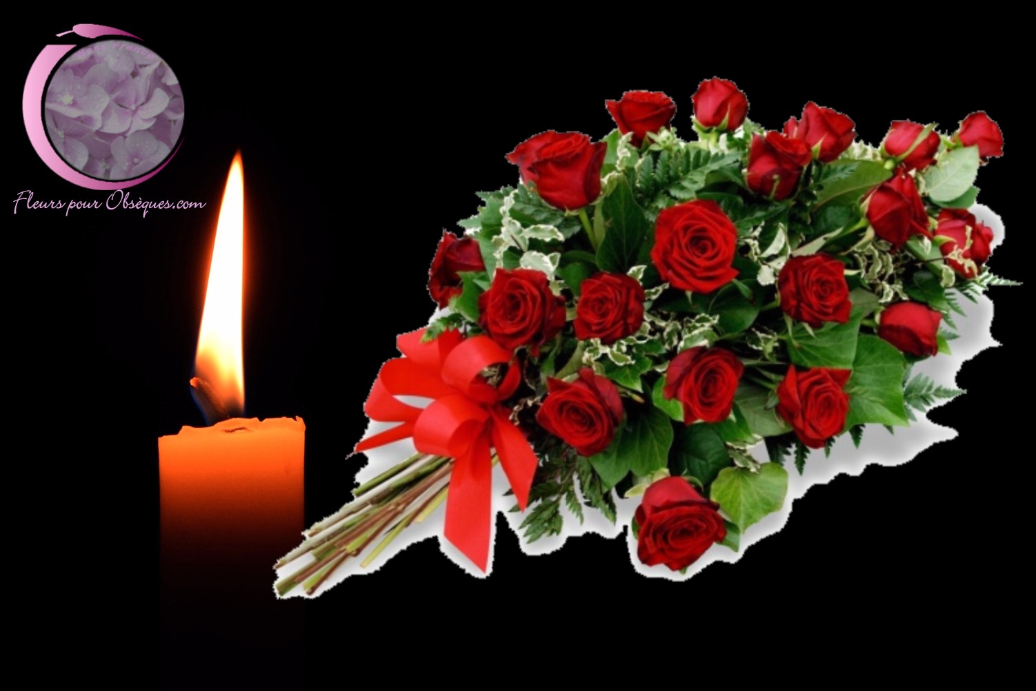 FLEURISTE A LA TOUR-DU-CRIEU 09
 - raquette de fleurs deuil obsèques enterrement